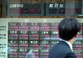 Nikkei index sinks below post-bubble closing low